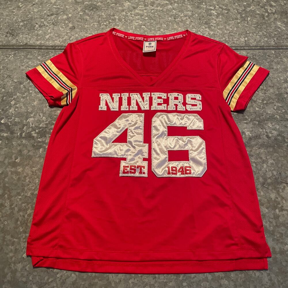 Pink Victoria's Secret San Francisco 49ers Niners 46 NFL Jersey Shirt Medium